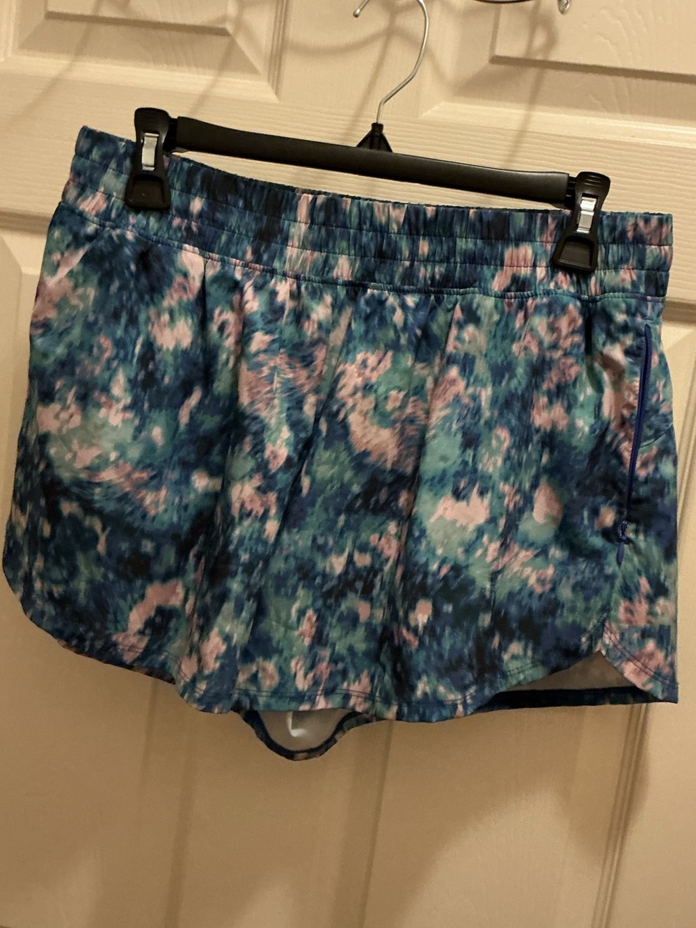 NWOT tel gear Blue and Pink Tie-Dye Athletic Shorts